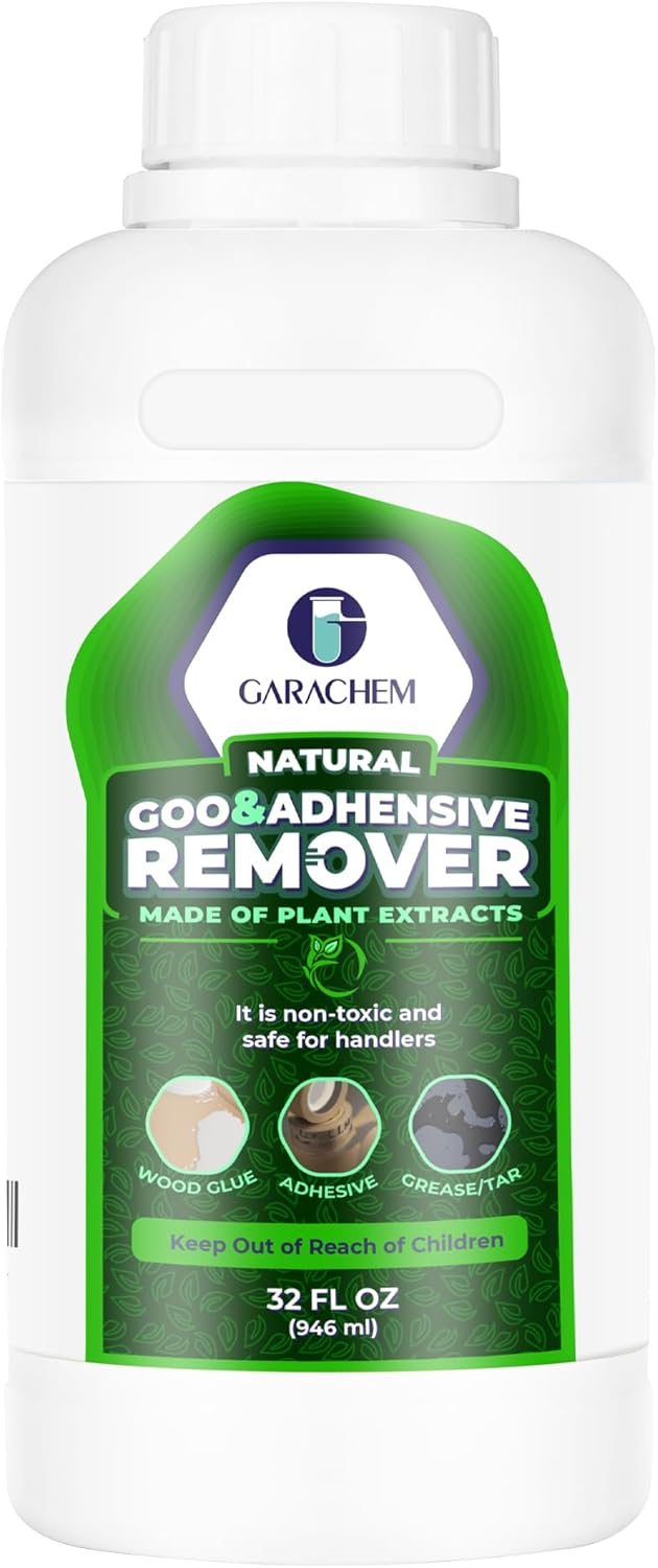 Natural Adhesive Remover, Organic Sticker Remover Made with Soybean Oil and Lemonene, Surface Safe Glue Remover Safely Removes Labels Decals Residue Tape Chewing Gum Grease Tar Crayon