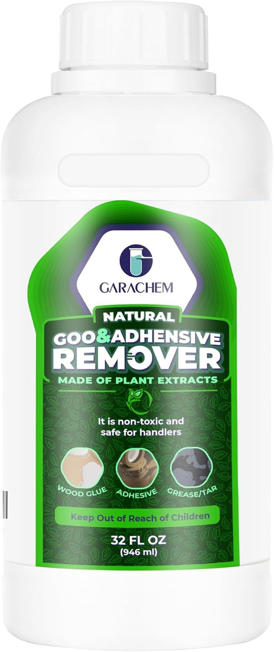 Natural Adhesive Remover, Organic Sticker Remover Made with Soybean Oil and Lemonene, Surface Safe Glue Remover Safely Removes Labels Decals Residue Tape Chewing Gum Grease Tar Crayon