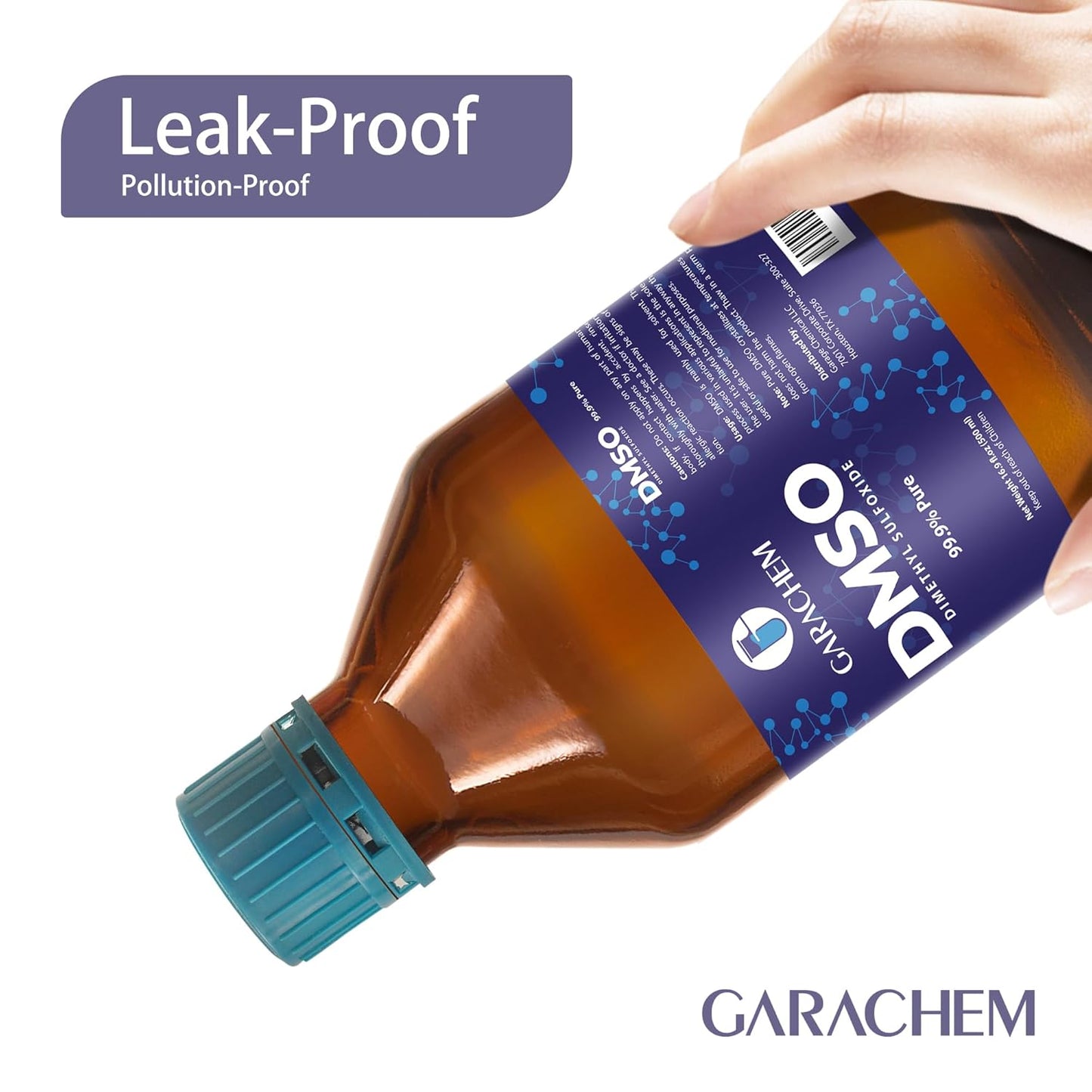 Pure DMSO in a Glass Bottle, Pure Liquid Dimethyl Sulfoxide 16.9 OZ, Non-Diluted, Low Odor