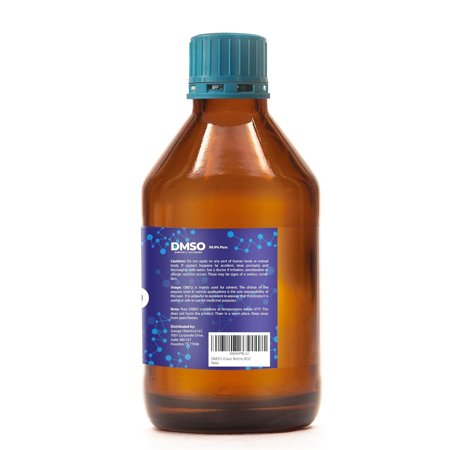Pure DMSO in a Glass Bottle, Pure Liquid Dimethyl Sulfoxide 8 OZ, Non-Diluted, Low Odor