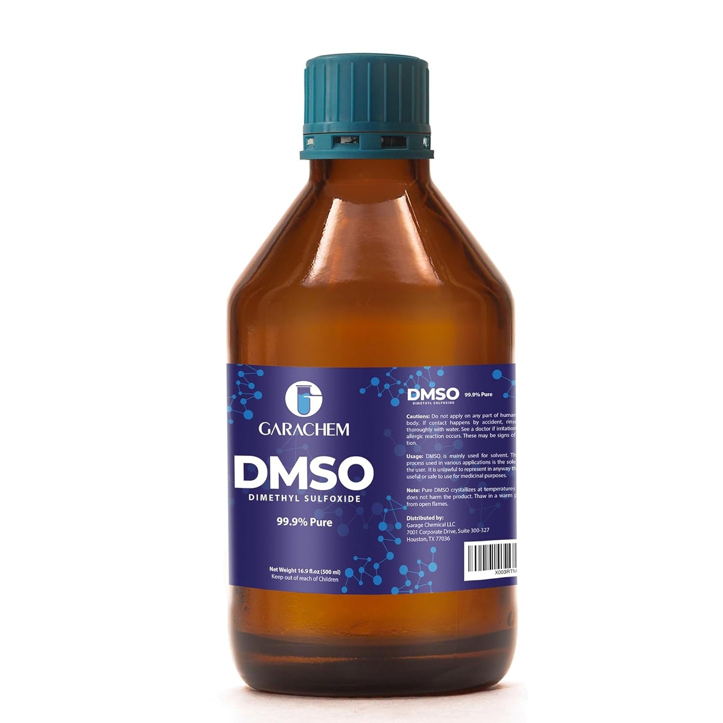Pure DMSO in a Glass Bottle, Pure Liquid Dimethyl Sulfoxide 16.9 OZ, Non-Diluted, Low Odor
